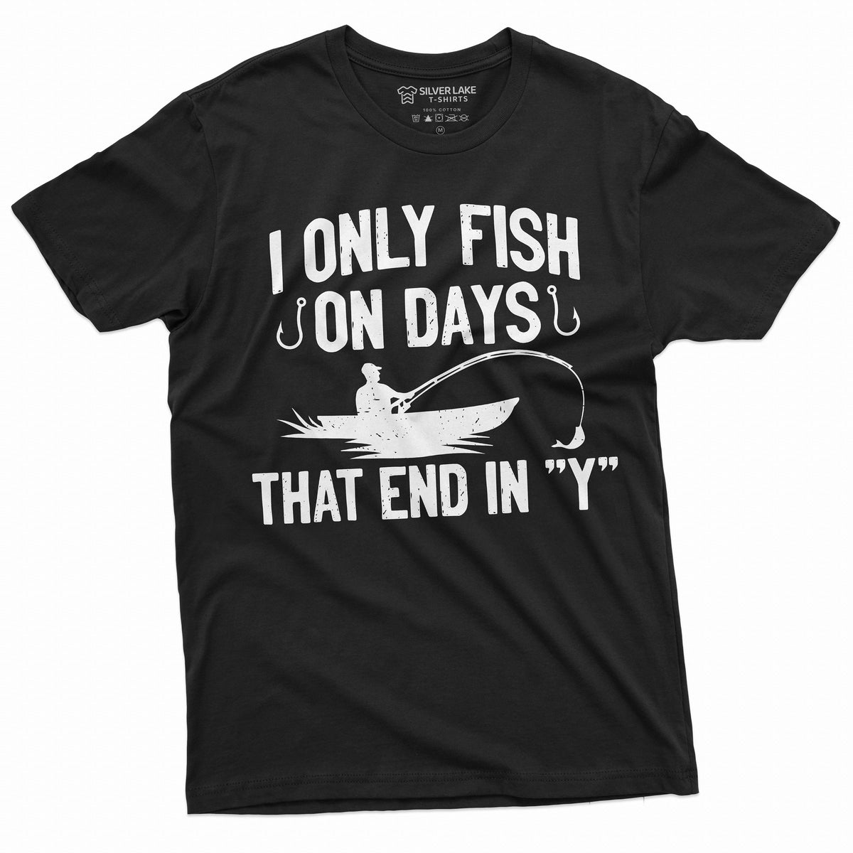 Men's Funny Fishing Shirt I only Fish Humor Tee Fathers day product image 3