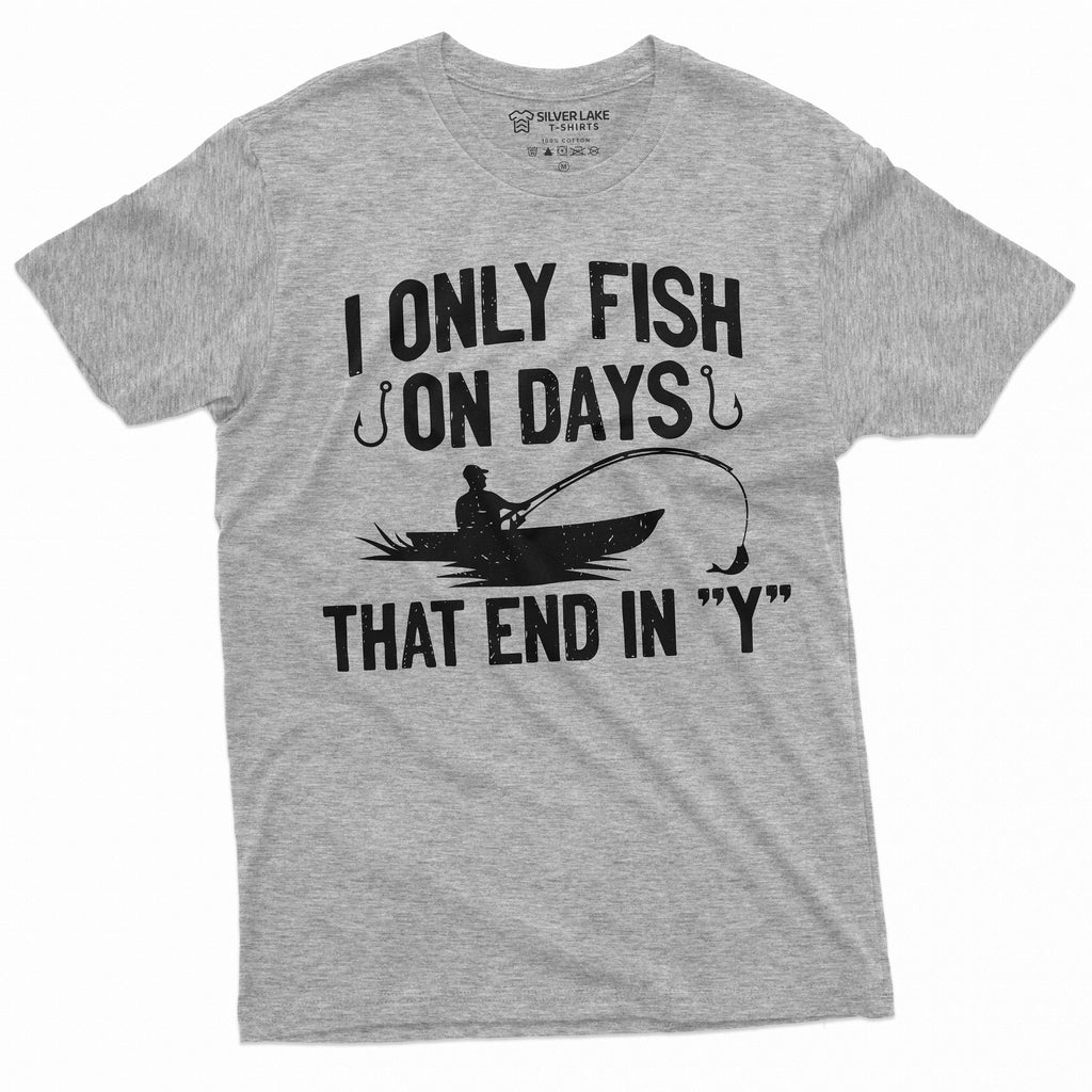 Men's Funny Fishing Shirt I only Fish Humor Tee Fathers day product image 5