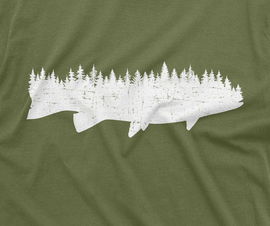 Men's Flora Fauna Fishing Forest T-shirt Nature Tee Shirt product image 2