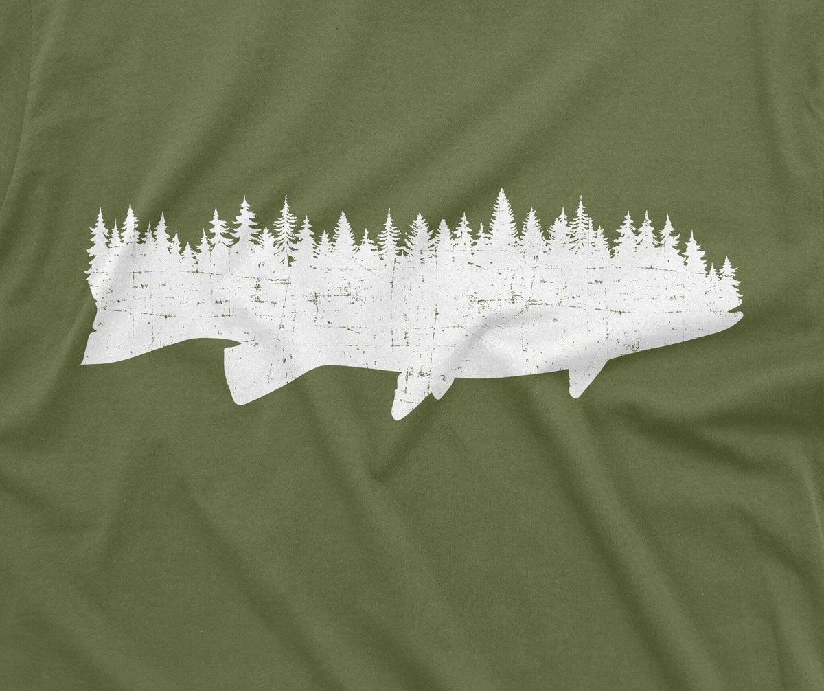 Men's Flora Fauna Fishing Forest T-shirt Nature Tee Shirt product image 2