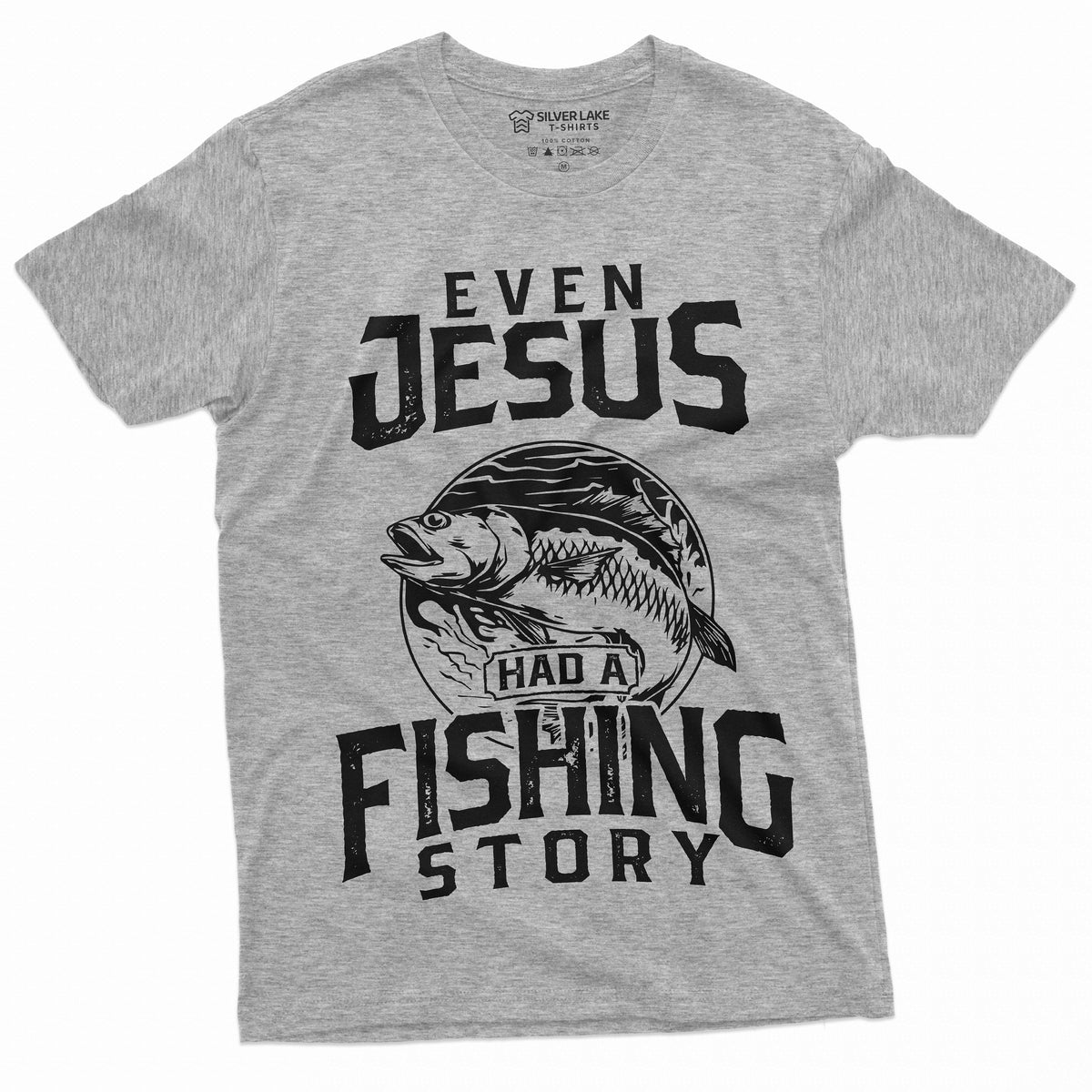 Men's Fishing Story T-shirt Jesus Funny Shirt Fisherman product image 4