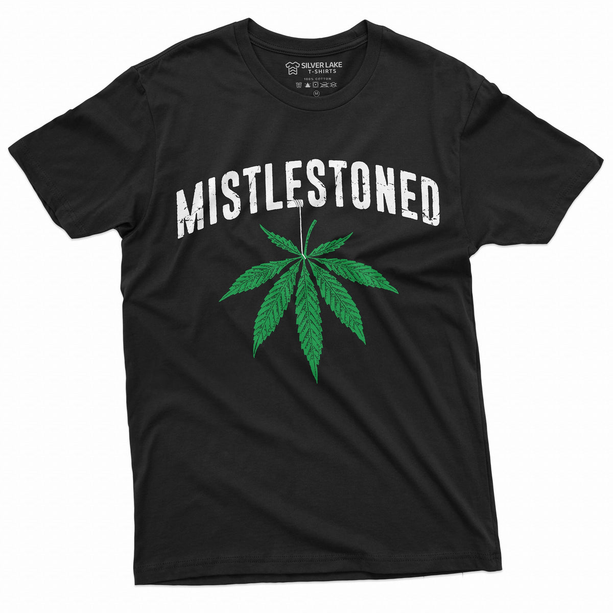 Men’s Mistlestoned Cannabis Weed Funny Christmas Tshirt product image 1