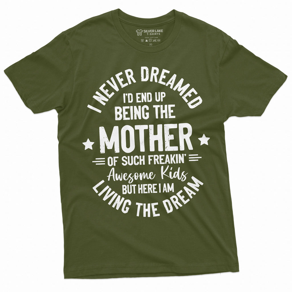 Womens Mother Mom T-shirt Mother’s Day Living a dream Tee product image 5