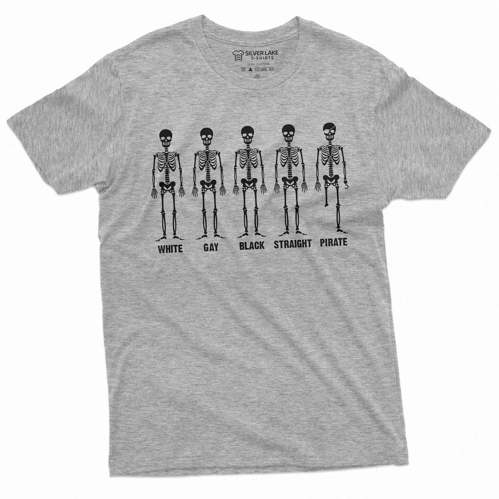 Equality Skeleton Tee Shirt White Gay Black Straight Pirate product image 1