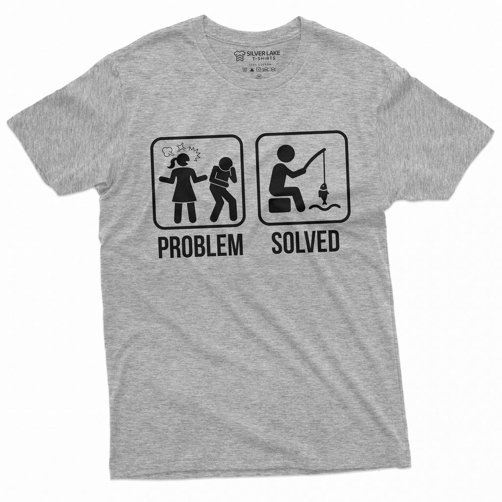 Mens funny Problem Solved Fishing T-shirt Fisherman Gifts product image 5