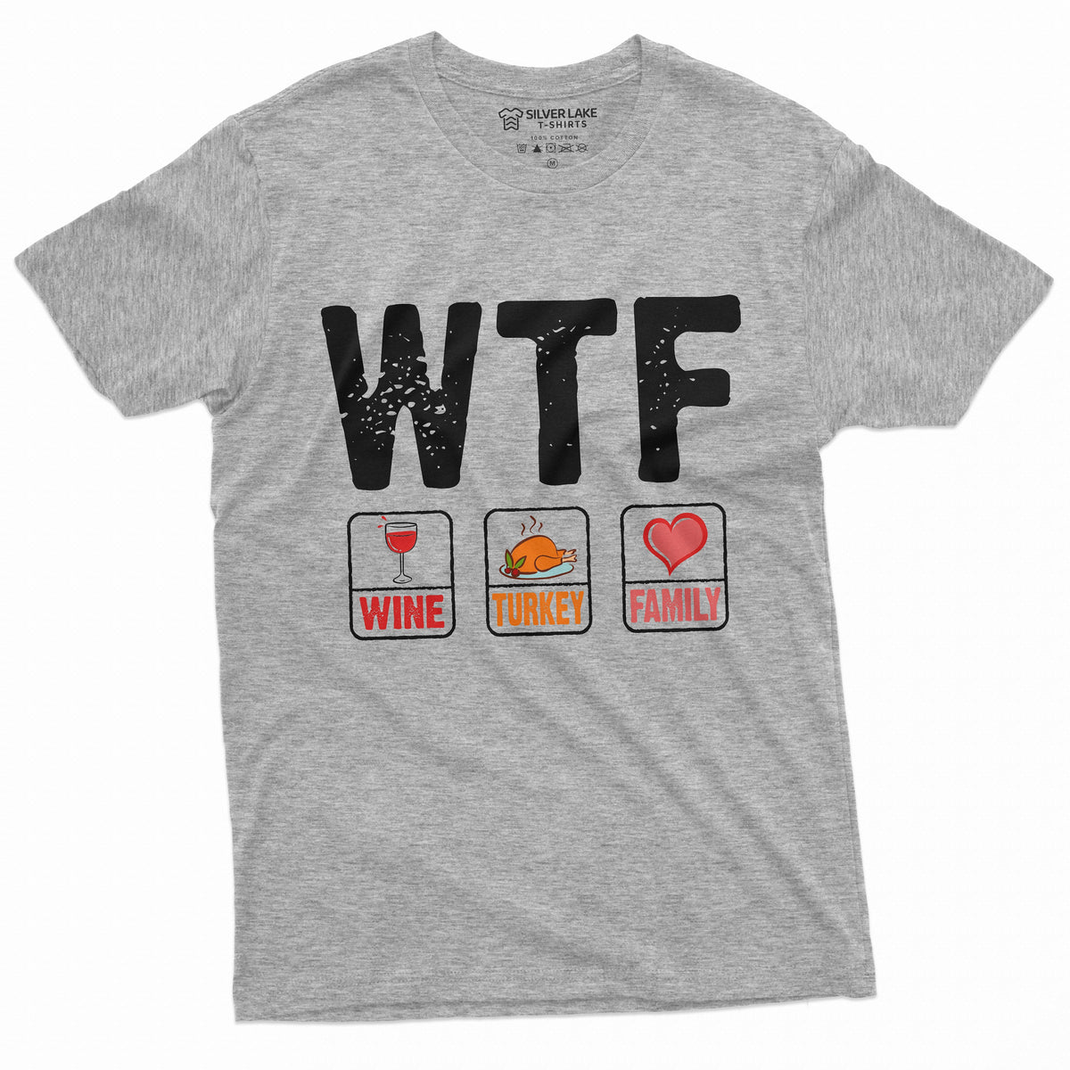 Thanksgiving Funny T-shirt WTF Wine Turkey Family Tee Shirt product image 5