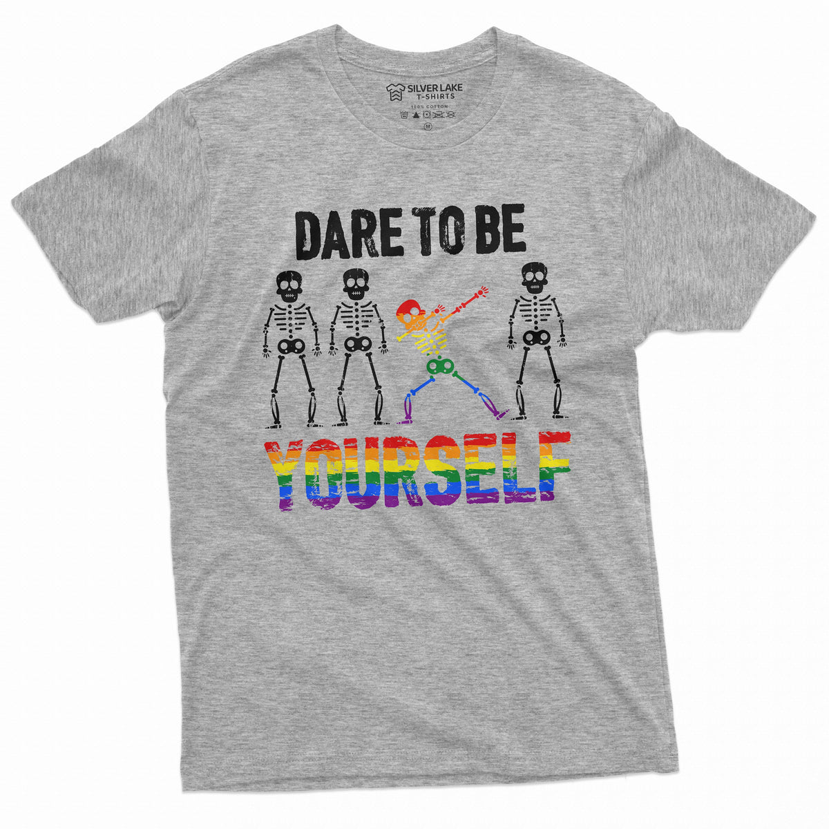 Dare to be yourself LGBTQ T-shirt Gay Lesbian Mens Womens product image 3
