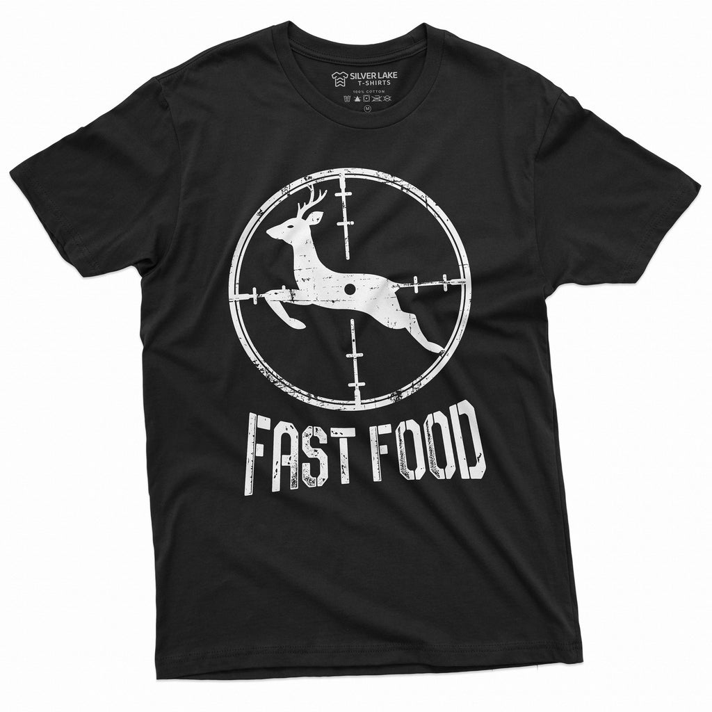 Men's Funny Fast Food Hunting Tee Shirt Deer Running Humor product image 3