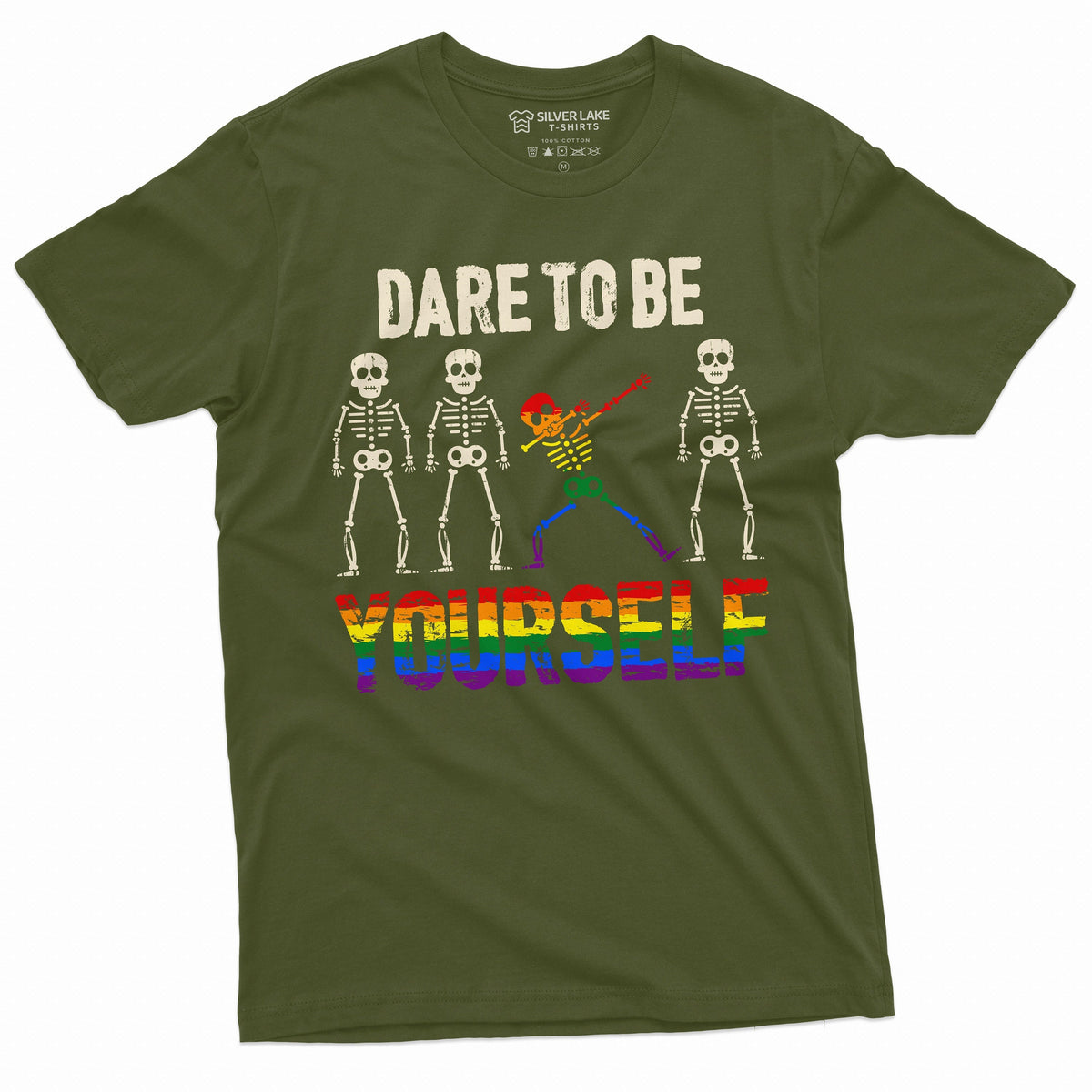Dare to be yourself LGBTQ T-shirt Gay Lesbian Mens Womens product image 5