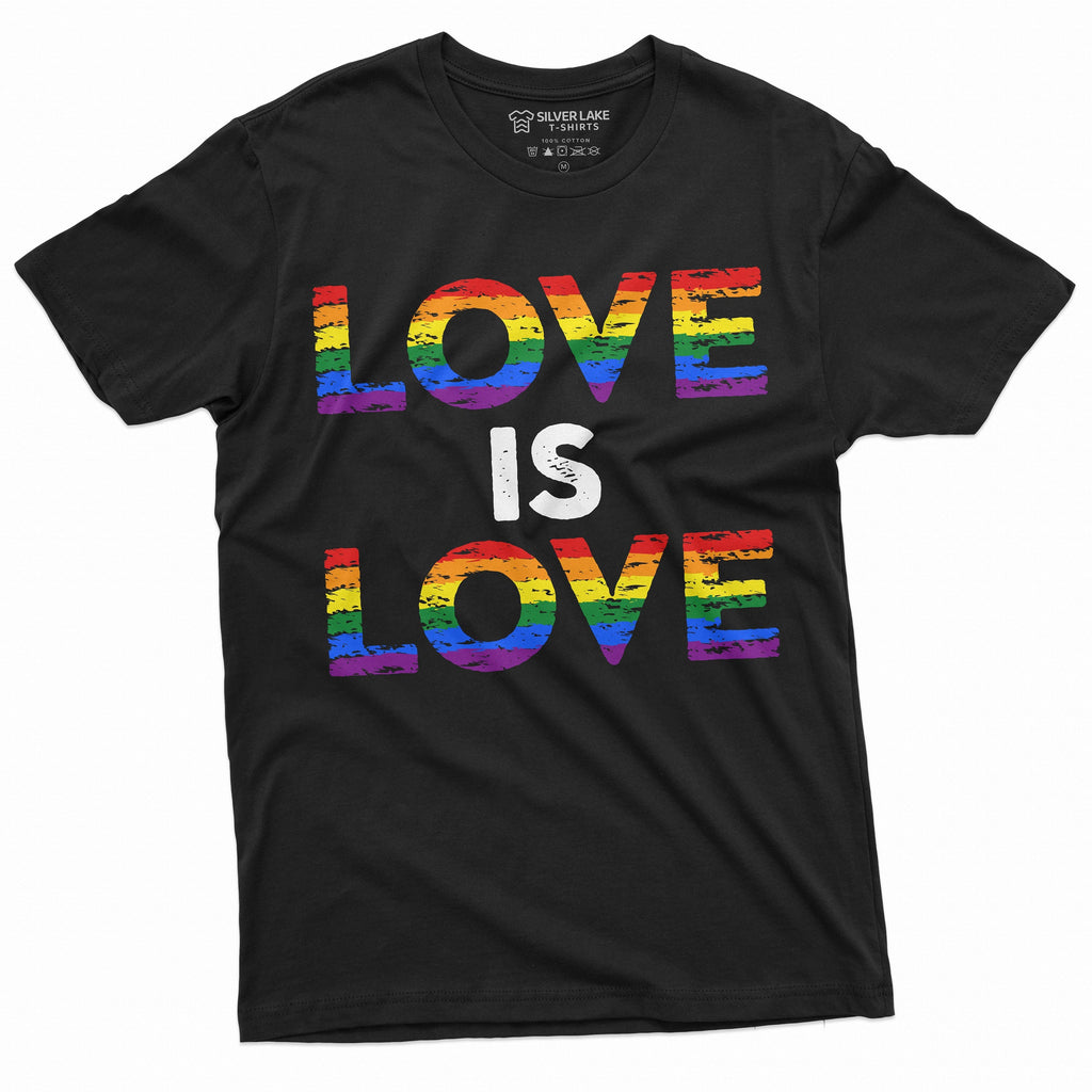 Love is LGBTQ T-shirt Gay Lesbian Unisex Mens Womens Tee product image 2