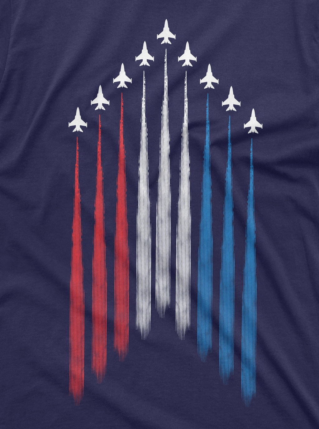 Men's 4th of July Jet Flyover USA Flag Tee Shirt Patriotic product image 2