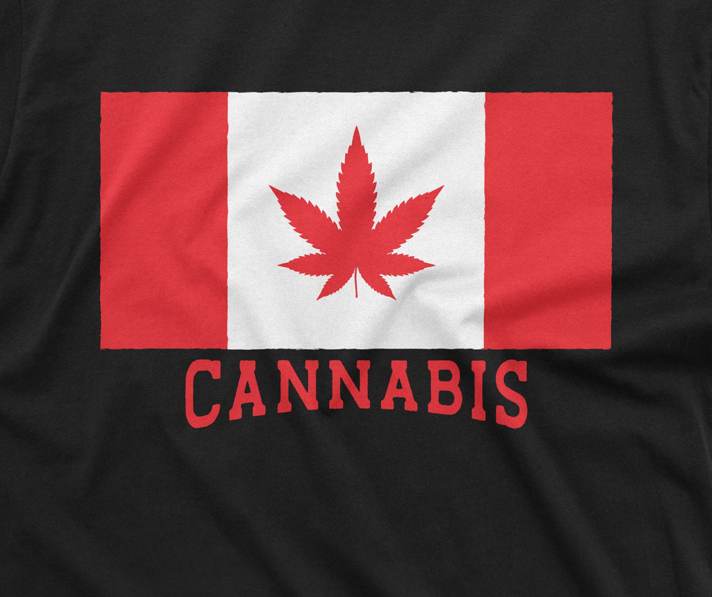 Men's Cannabis Canada Flag T-shirt Weed Leaf Marijuana product image 3
