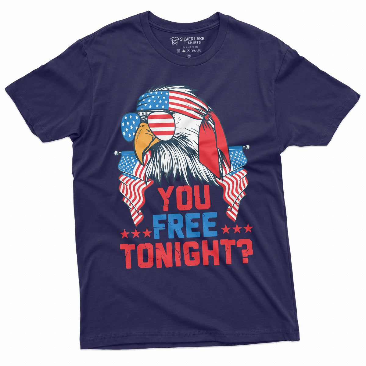 Men's 4th of July Funny Eagle You Free Tonight Teeshirt product image 1