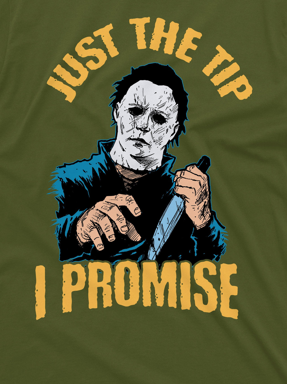 Horror Movie Halloween T-shirt Just the Tip I promise Knife product image 3