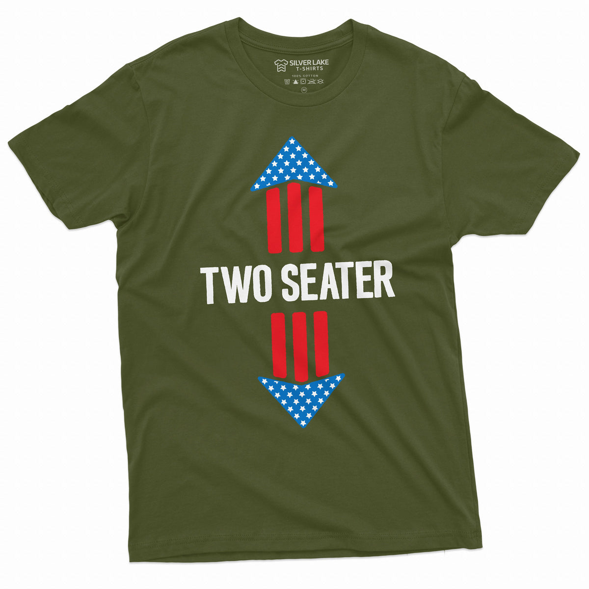 Men's Funny Two-Seater T-shirt 4th of July US Flag Birthday product image 3