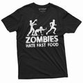 Men's Funny Zombies Hate Fast Food T-shirt Foodie Humor product image 1