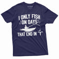 Men's Funny Fishing Shirt I only Fish Humor Tee Fathers day product image 1