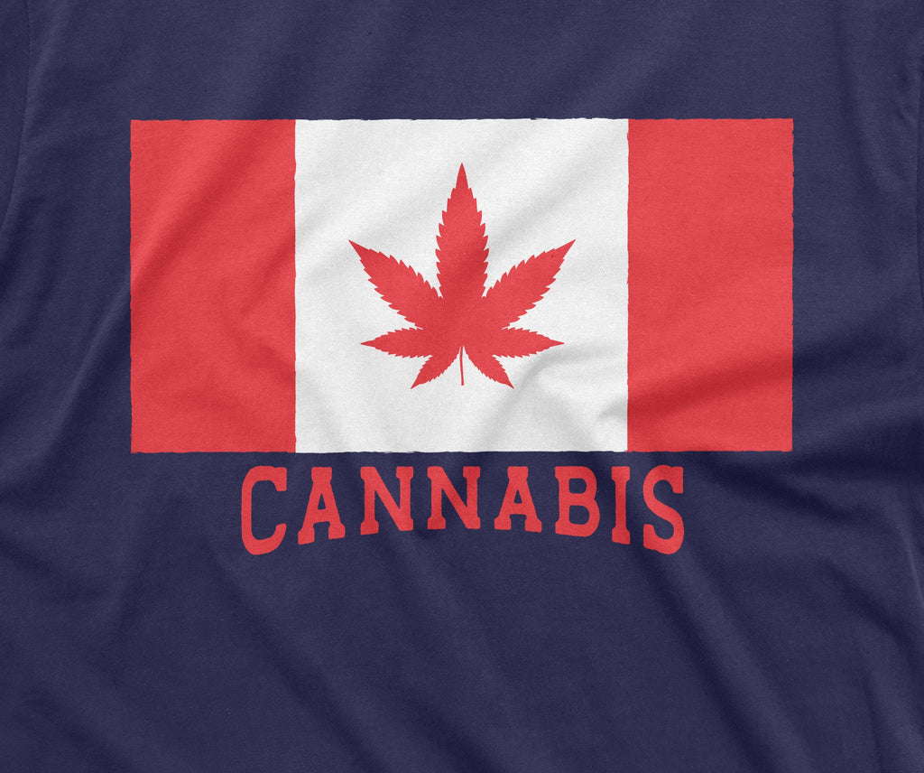 Men's Cannabis Canada Flag T-shirt Weed Leaf Marijuana product image 5