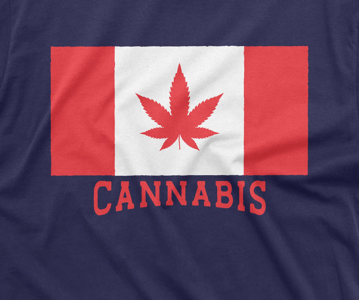 Men's Cannabis Canada Flag T-shirt Weed Leaf Marijuana product image 5