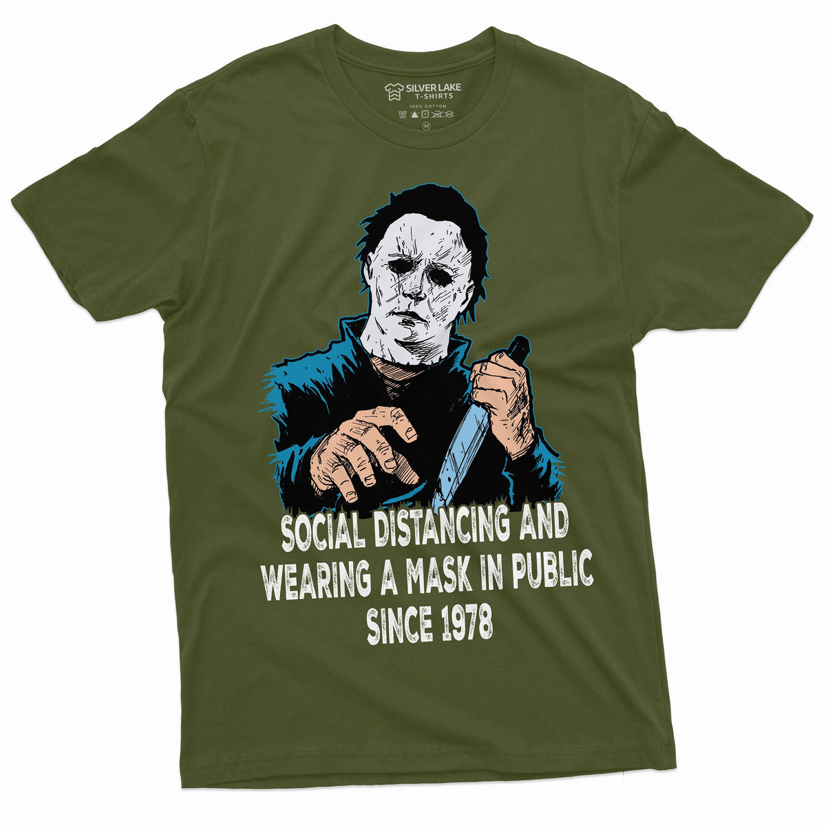 Social Distancing and Wearing Mask Funny Halloween Horror product image 4