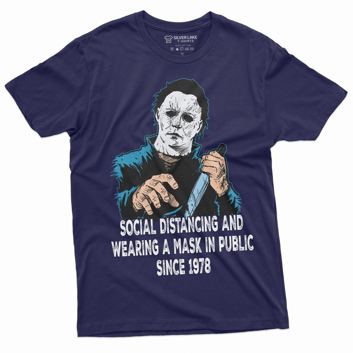 Social Distancing and Wearing Mask Funny Halloween Horror product image 5