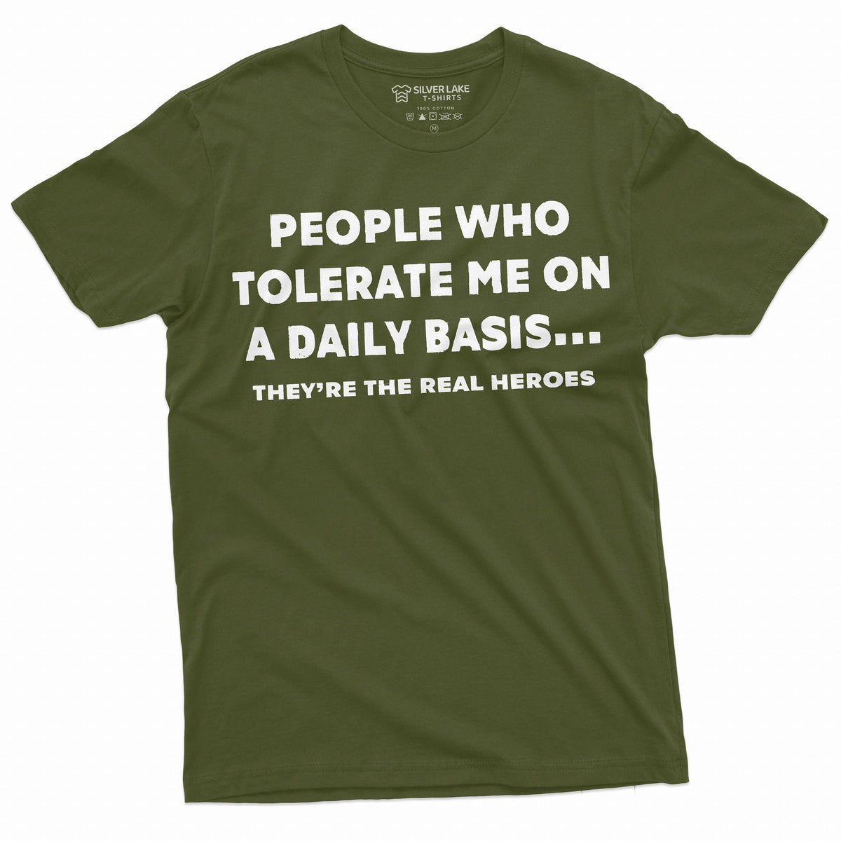 Funny T-shirt People who tolerate are real heroes Tee Shirt product image 5