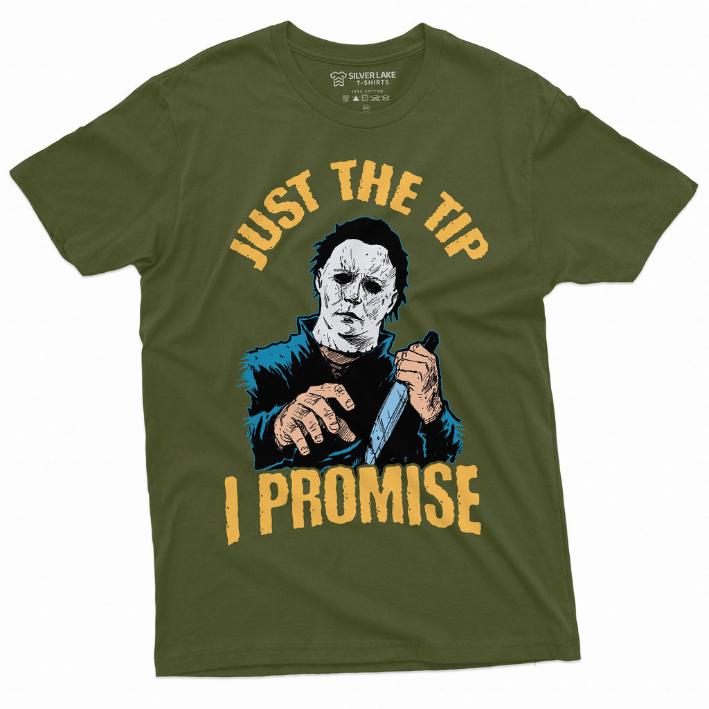 Horror Movie Halloween T-shirt Just the Tip I promise Knife product image 2