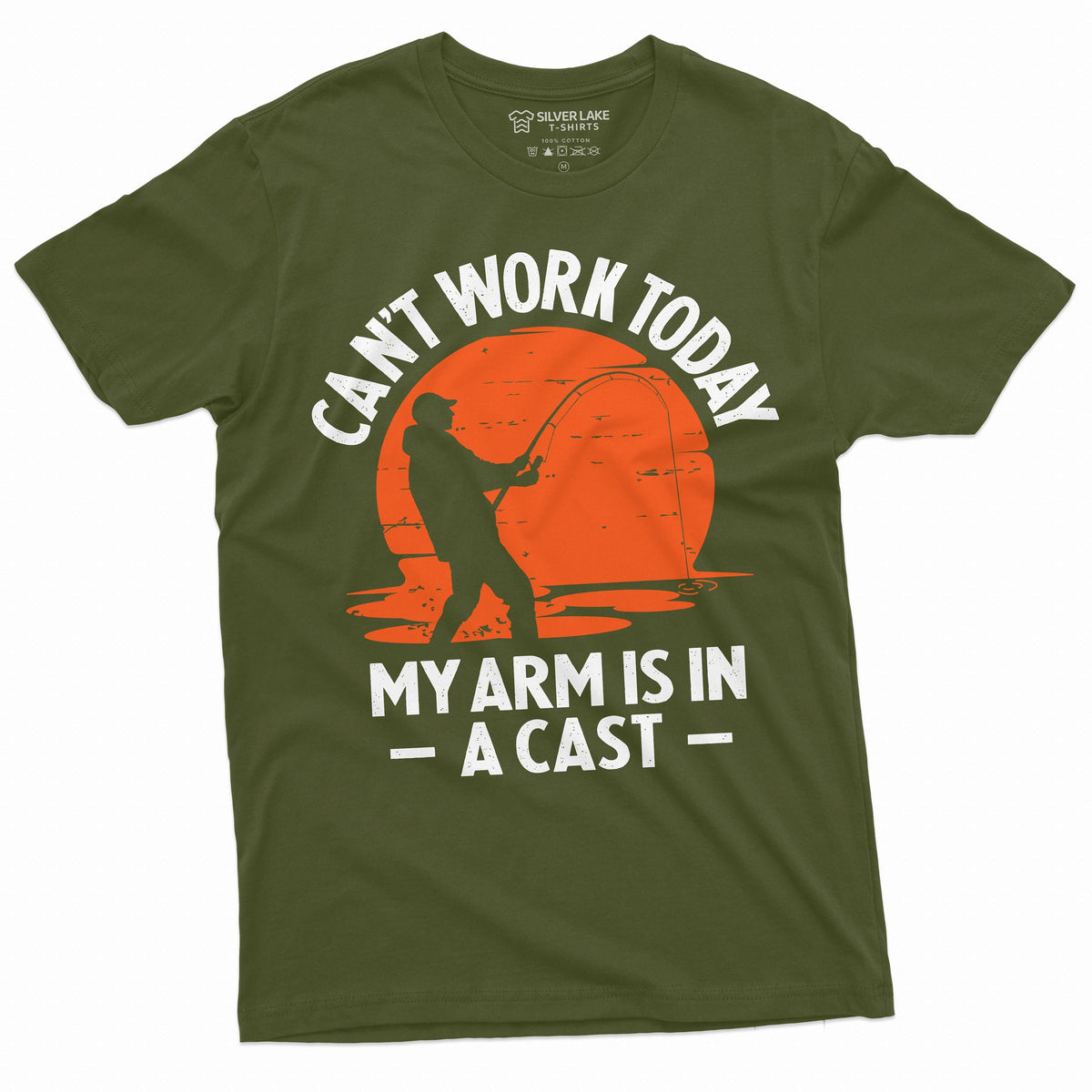 Men's Funny Fishing T-shirt Can't Work today my arm is in a product image 4