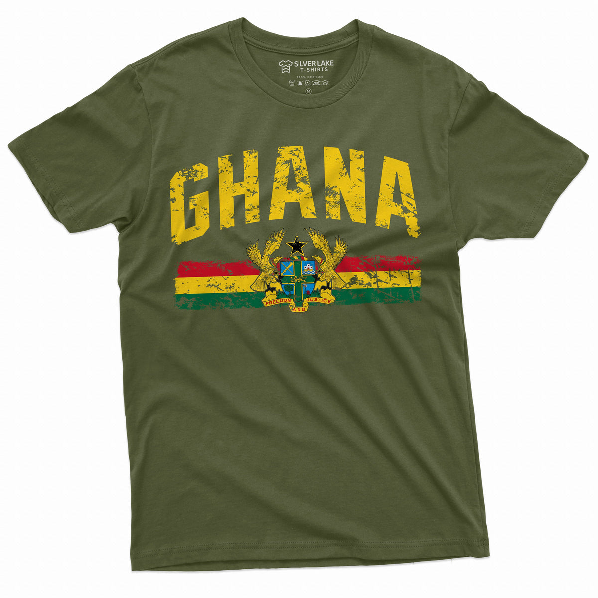 Men's Ghana T-shirt Gaana Adehyeman Patriotic Tee Shirt Country Nationality Gift Tee Football Soccer Tee