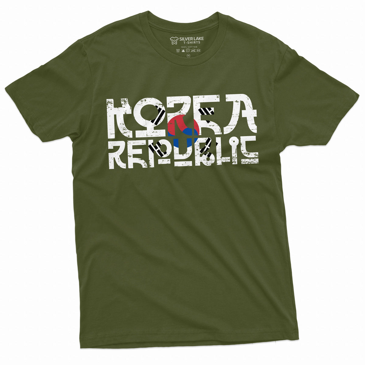 South Korea T-shirt Korean Republic Mens Tee Shirt Flag Coat of arms Football Soccer Tee Shirt ROK Daehan Minguk Tee Shirt Gift Tee