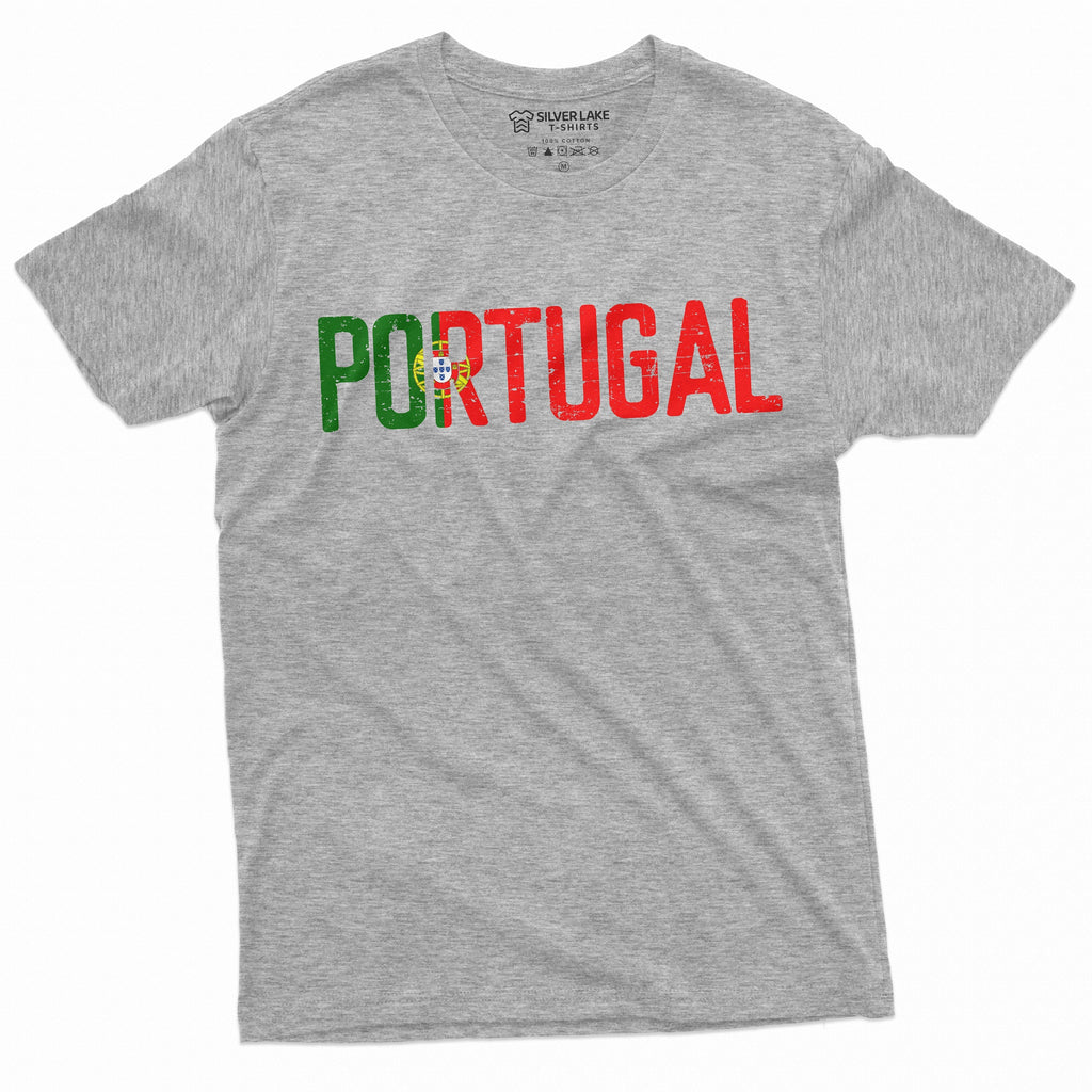 Men's Portugal T-shirt Portuguese Flag Coat of Arms Soccer Football Tee Shirt República Portuguesa Independence National day Tee