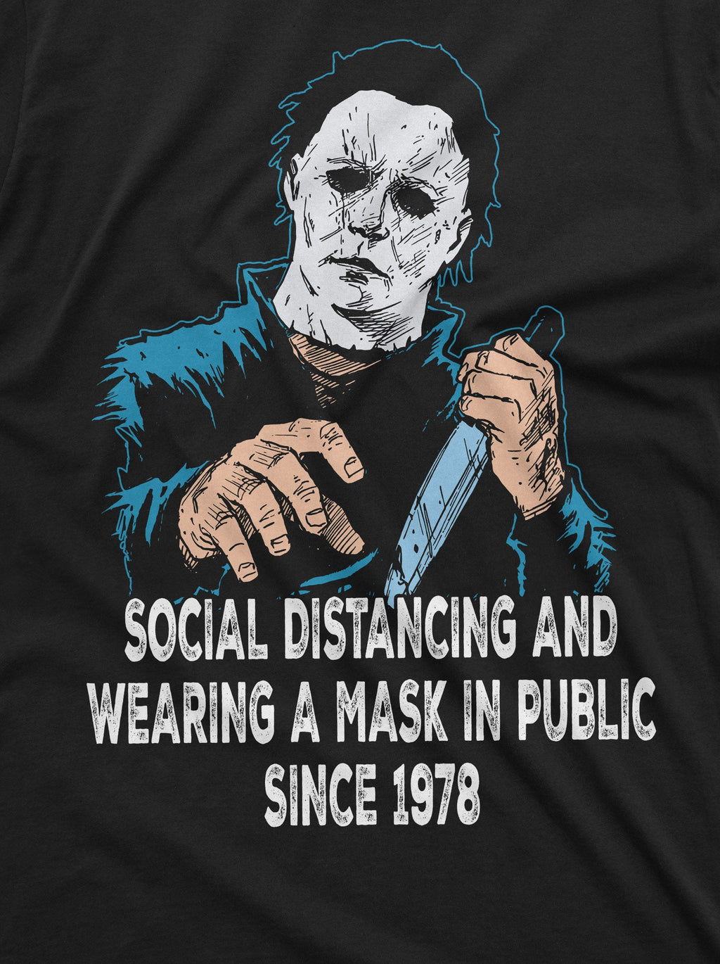 Social Distancing and Wearing Mask Funny Halloween Horror product image 2