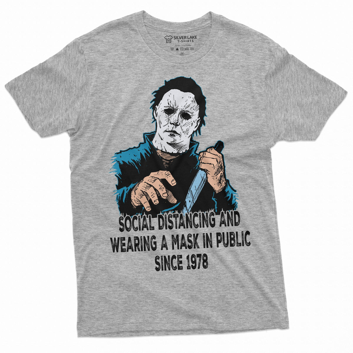 Social Distancing and Wearing Mask Funny Halloween Horror product image 3