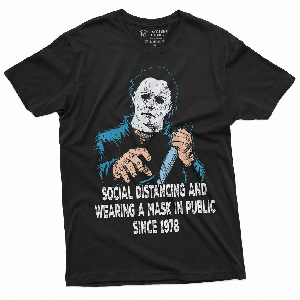 Social Distancing and Wearing Mask Funny Halloween Horror product image 1