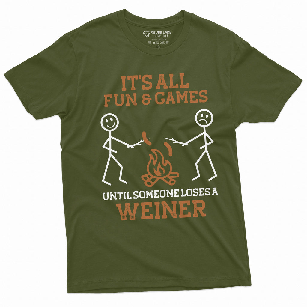 Men's Funny Camping Outdoors T-shirt BBQ Grilling Wiener product image 4