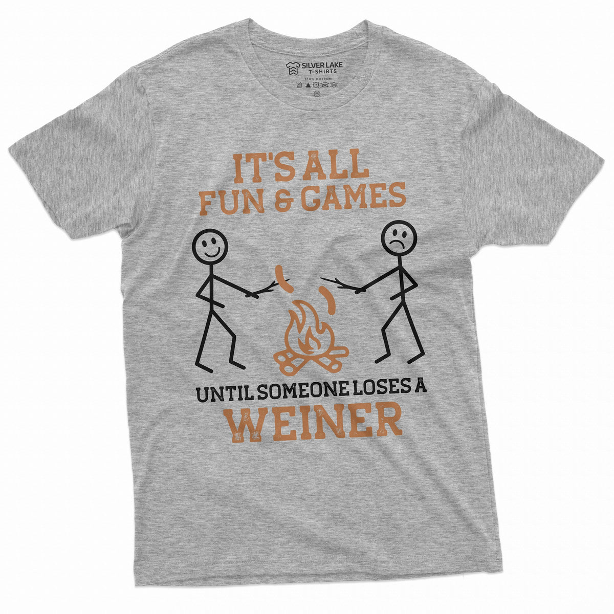 Men's Funny Camping Outdoors T-shirt BBQ Grilling Wiener product image 5