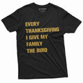 Men's Funny Thanksgiving Offensive T-shirt Turkey The Bird product image 1