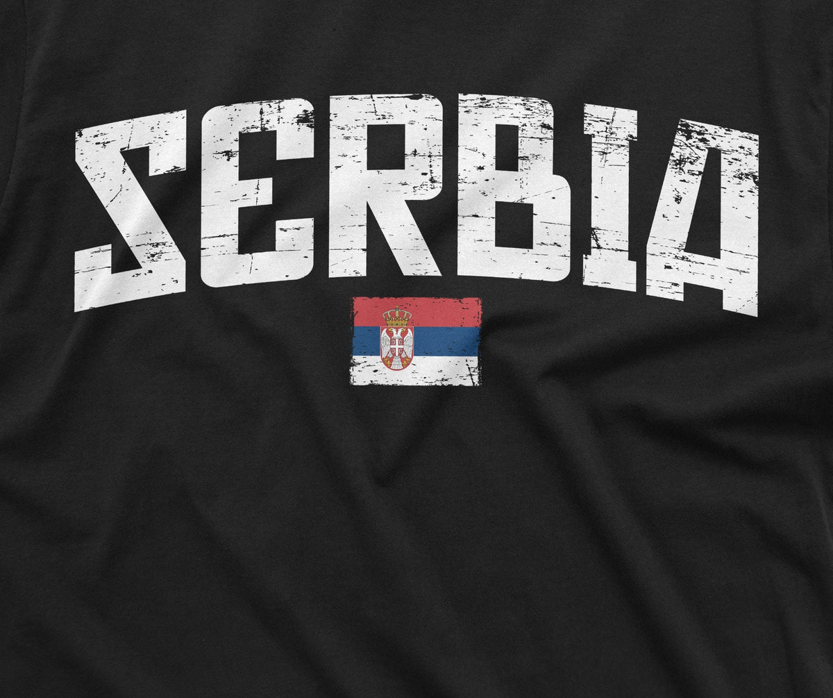 Men's Serbia T-shirt Serbian Flag Coat of Arms Tee Shirt product image 2