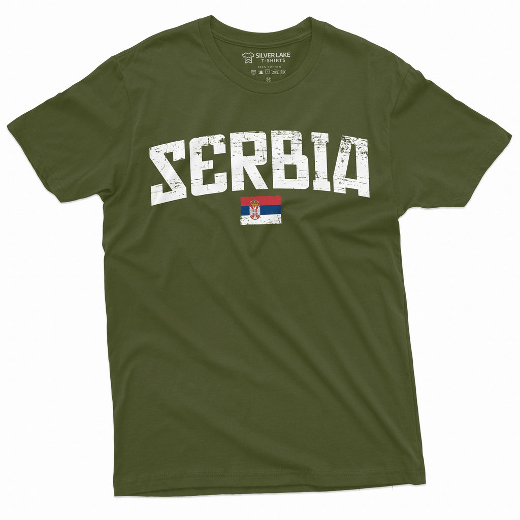 Men's Serbia T-shirt Serbian Flag Coat of Arms Tee Shirt product image 4