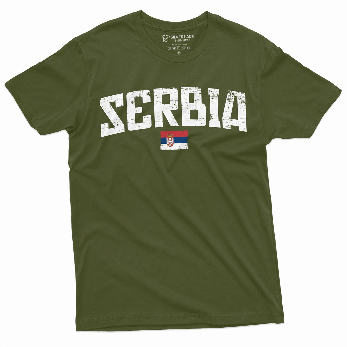 Men's Serbia T-shirt Serbian Flag Coat of Arms Tee Shirt product image 4