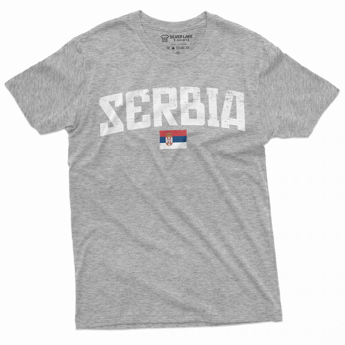 Men's Serbia T-shirt Serbian Flag Coat of Arms Tee Shirt product image 3