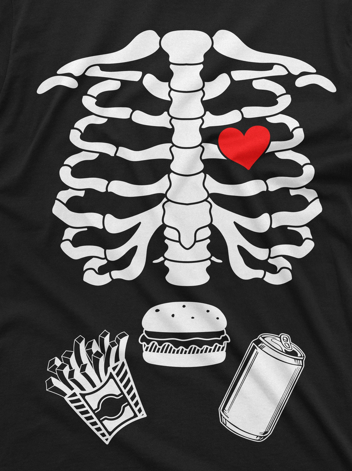 Halloween Couple Skeleton X-ray T-shirts | Maternity product image 4