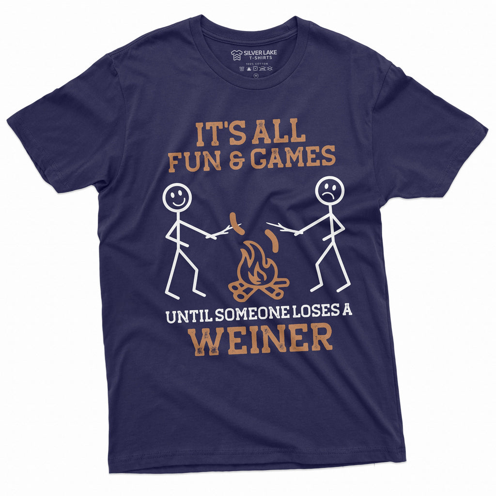 Men's Funny Camping Outdoors T-shirt BBQ Grilling Wiener product image 3
