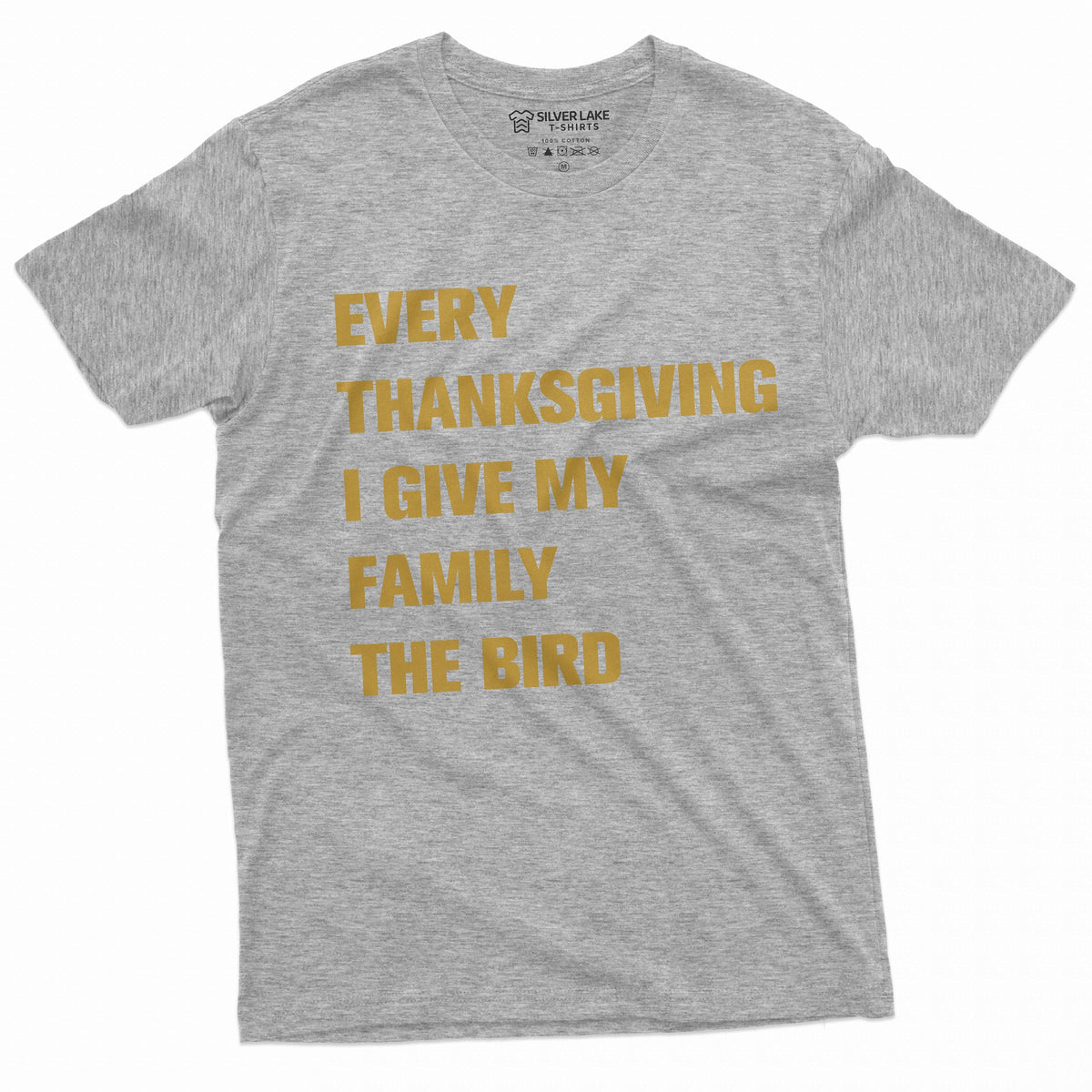 Men's Funny Thanksgiving Offensive T-shirt Turkey The Bird product image 5