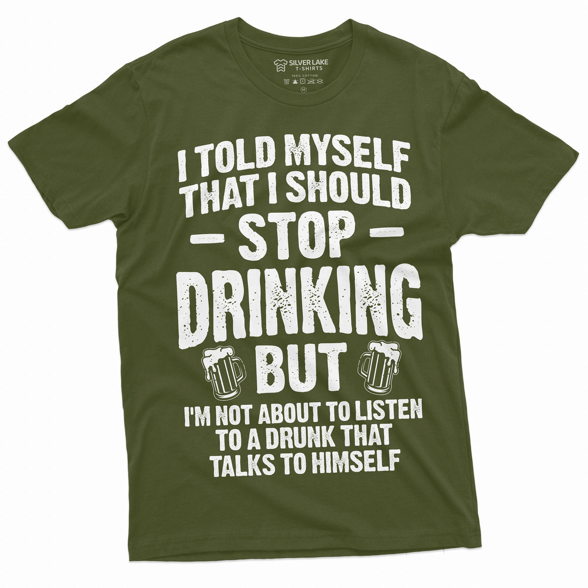 Men's Funny Stop Drinking Tee Shirt Party Beer Wine product image 3