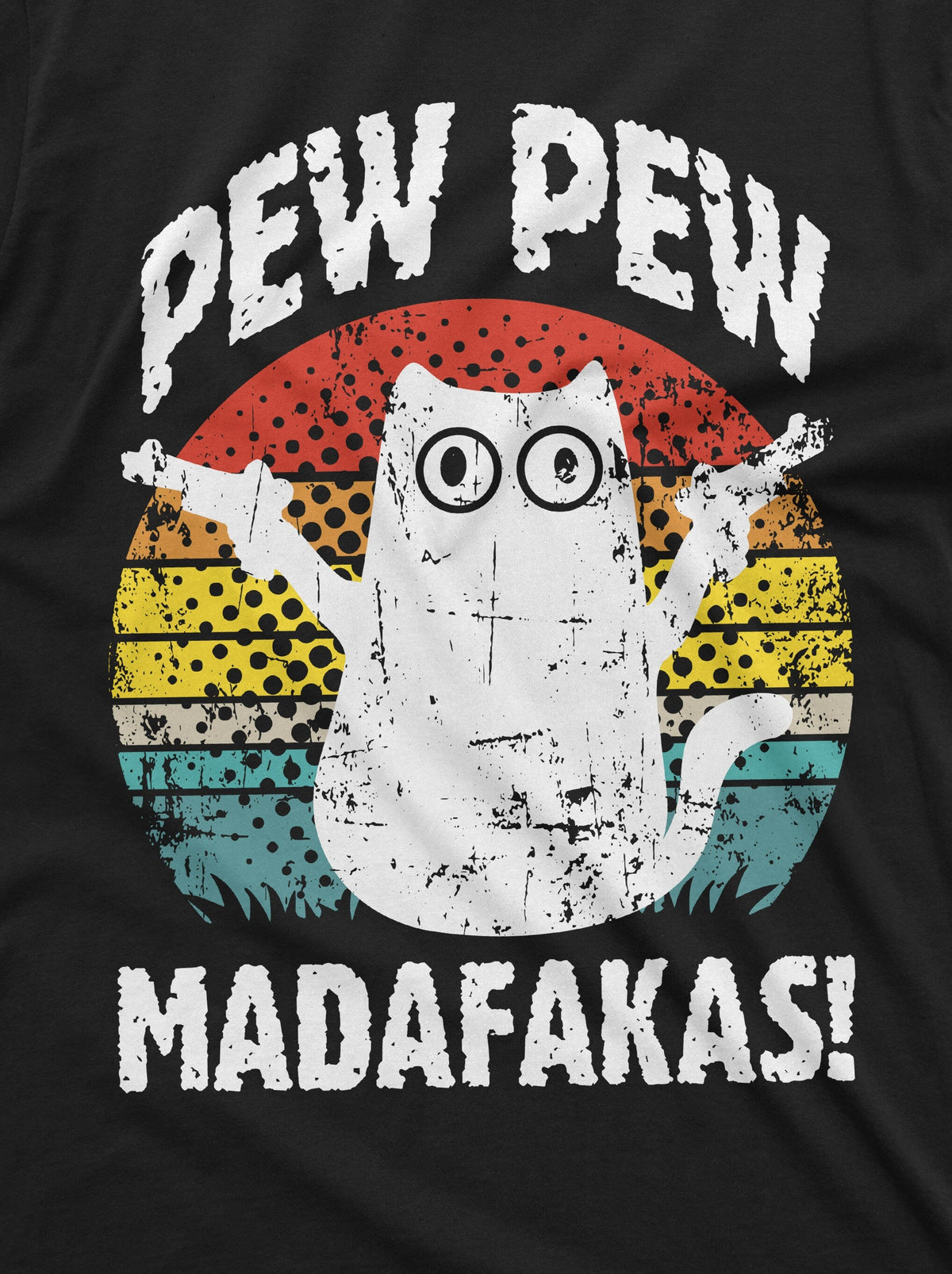 Funny Cat Pew MADAFAKAS T-shirt Cute Gangsta Pet Halloween product image 2