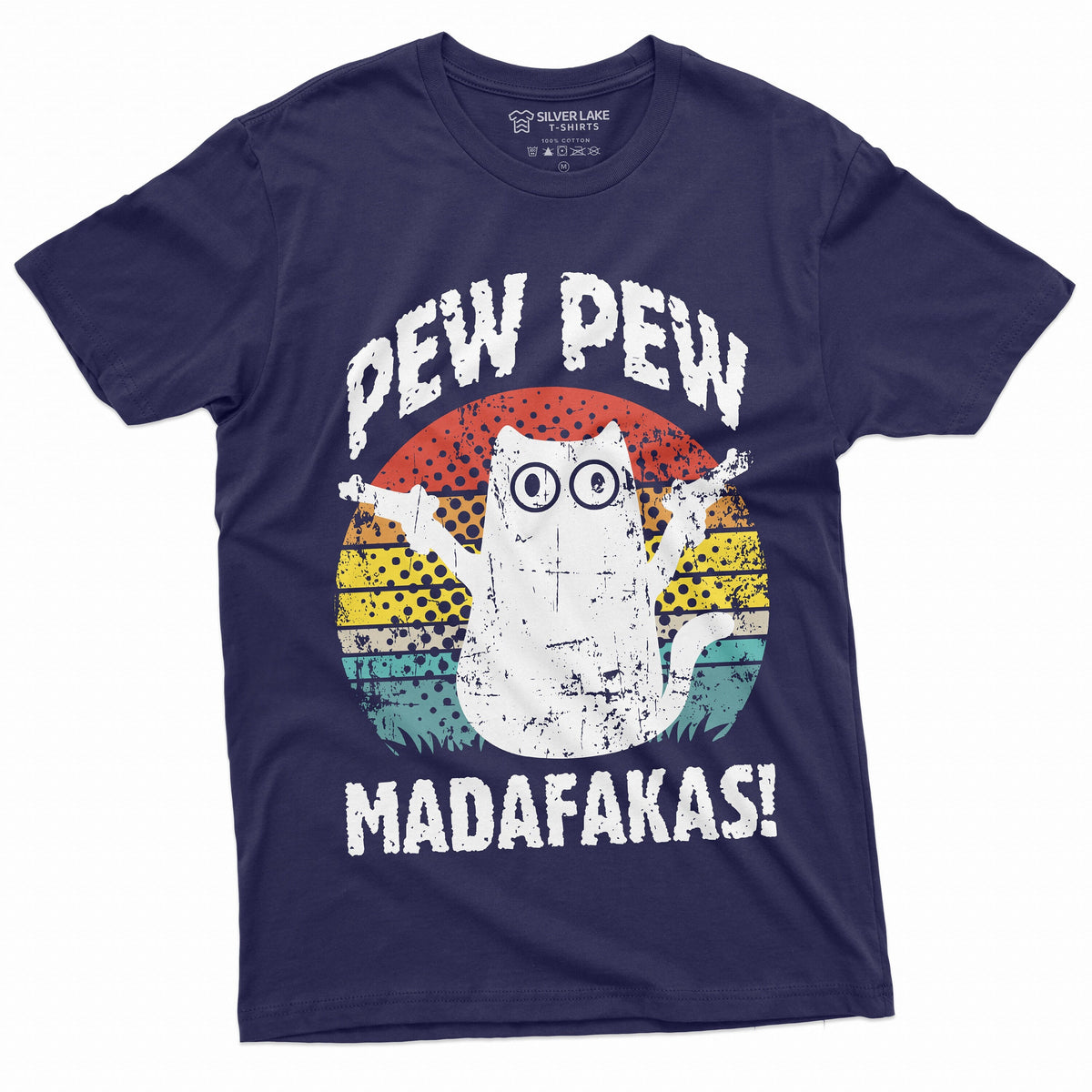 Funny Cat Pew MADAFAKAS T-shirt Cute Gangsta Pet Halloween product image 3