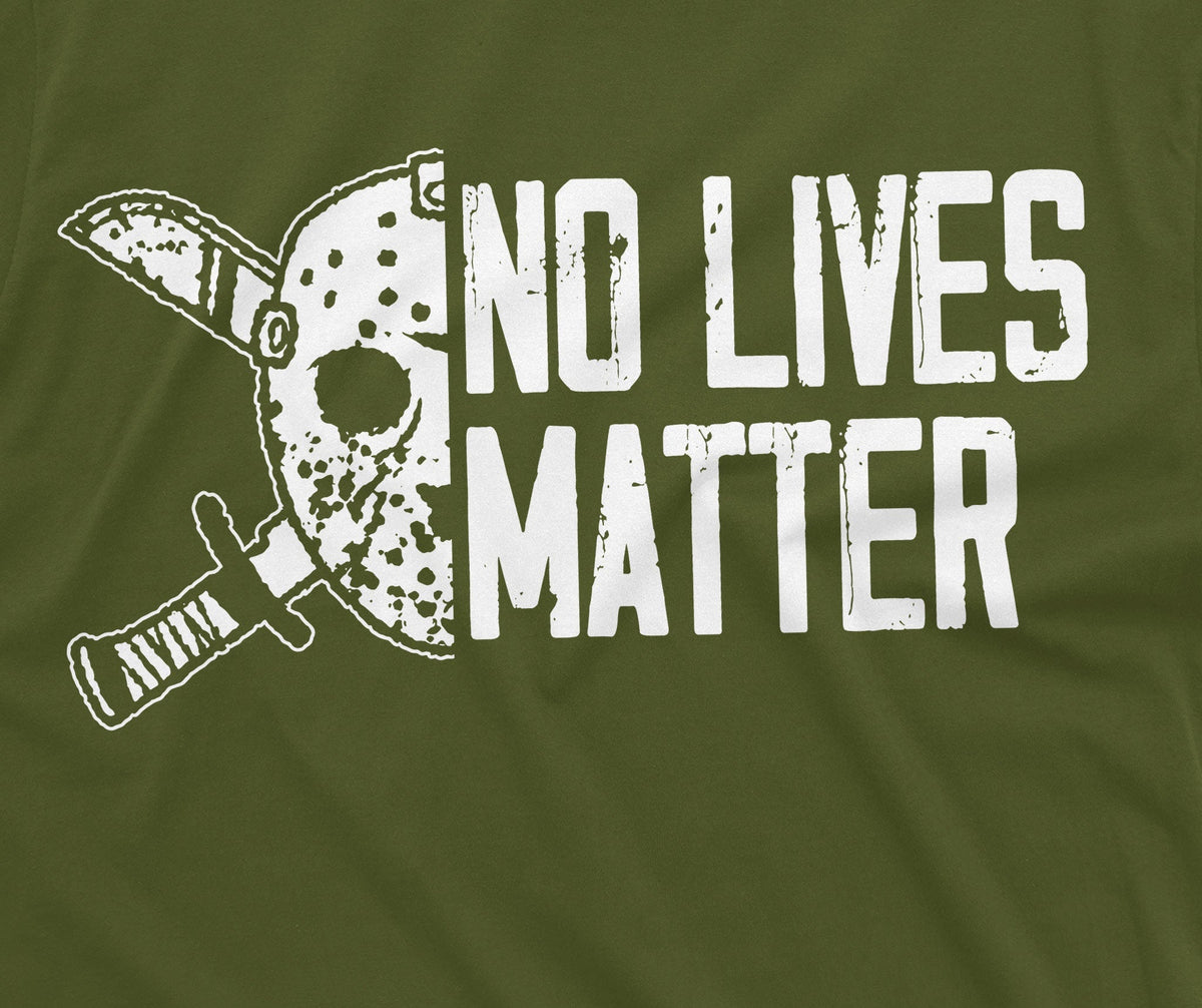 Mens Halloween Funny T-shirt Jason no lives matter Costume product image 2