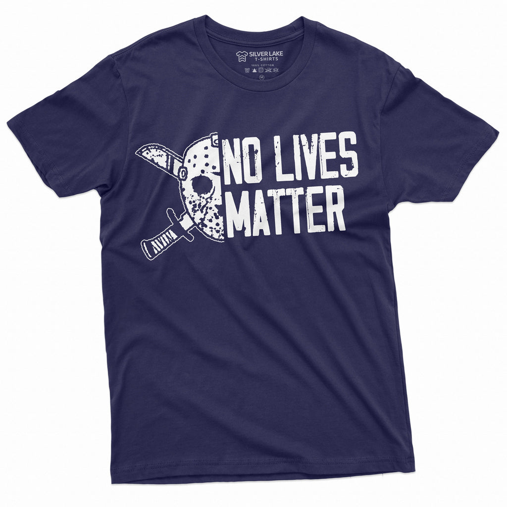 Mens Halloween Funny T-shirt Jason no lives matter Costume product image 4