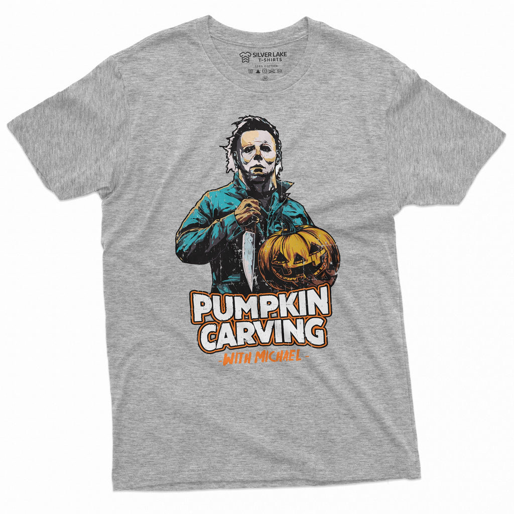 Halloween Horror Movie T-shirt Pumpkin Carving Mens Costume product image 5